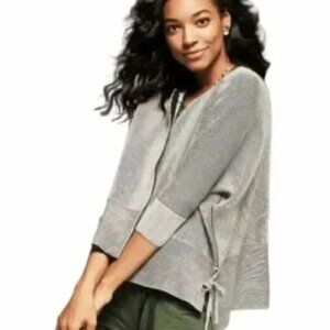 CAbi Cupids Cardi Sweater Style 3526 Zip Front Striped Boxy Oversized Cardigan